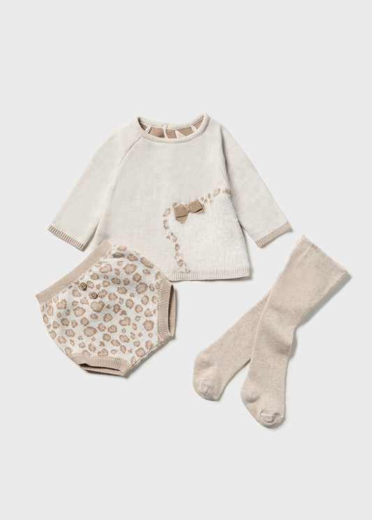 Conjunto jersey tricot y leotardo