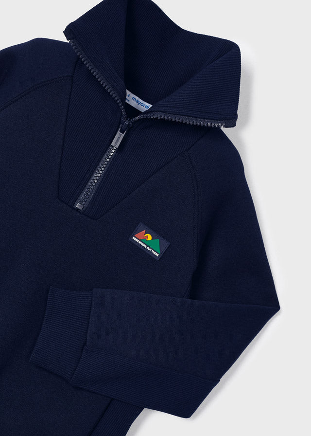 Sudadera cremallera marino