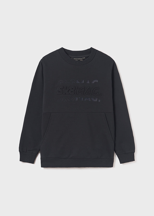 Sudadera embossed negra