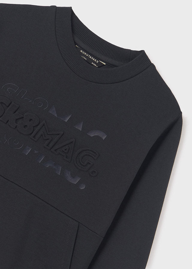 Sudadera embossed negra