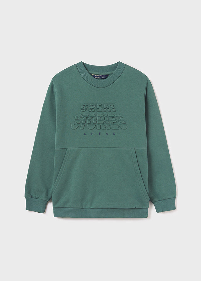 Sudadera embossed verde