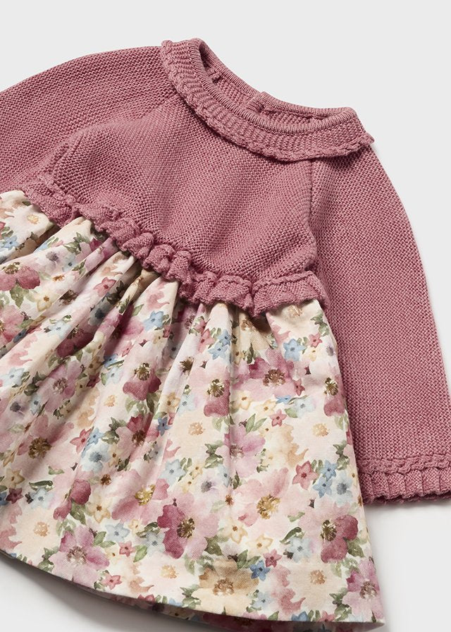 Vestido combinado tricot