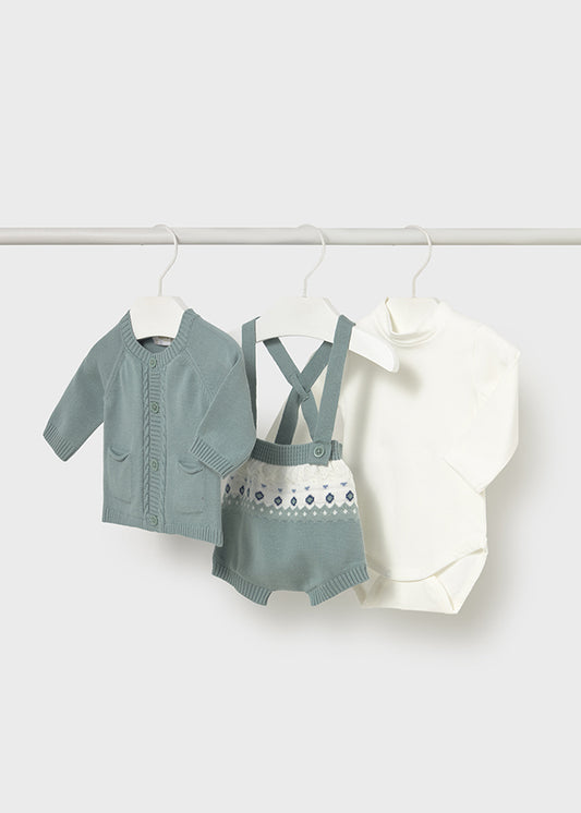 Conjunto pantalón corto tricot