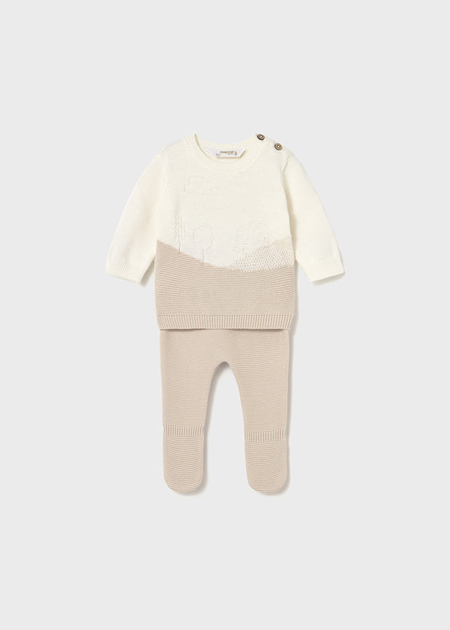 Conjunto polaina tricot