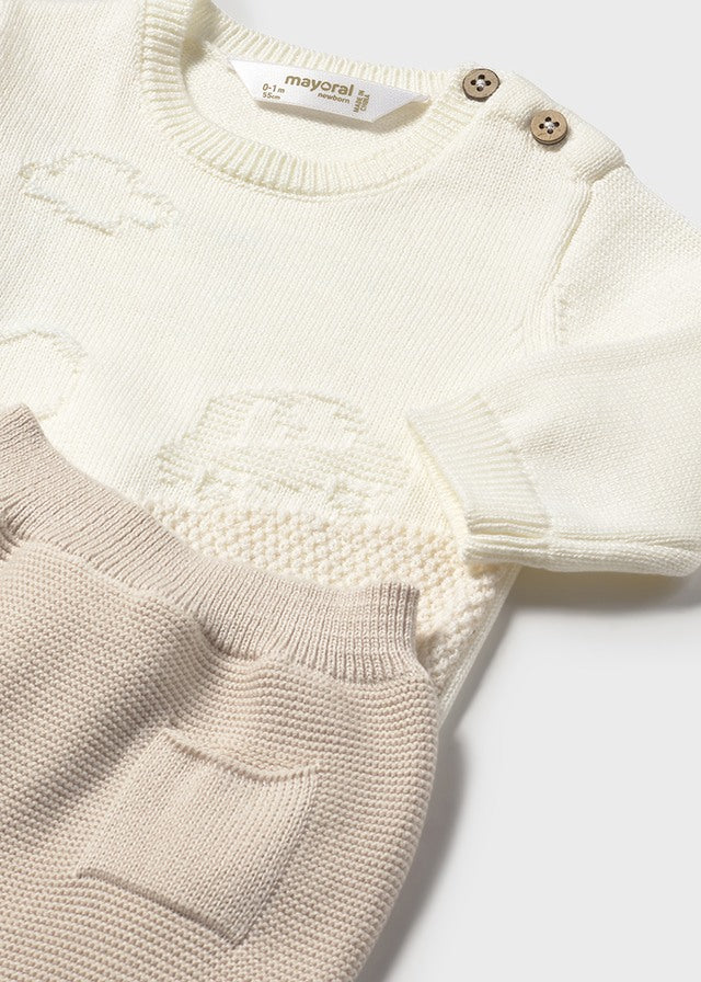 Conjunto polaina tricot