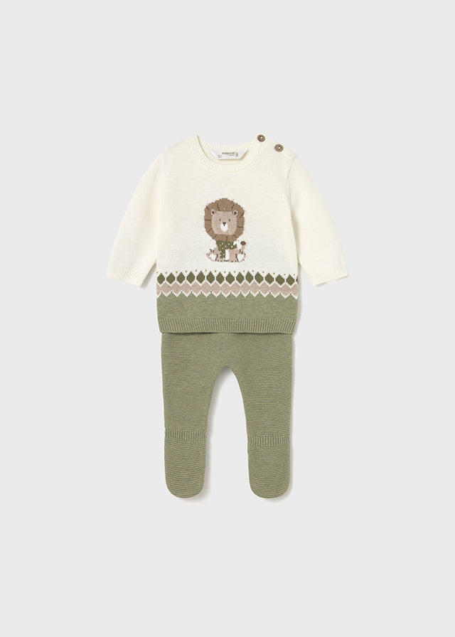 Conjunto polaina tricot