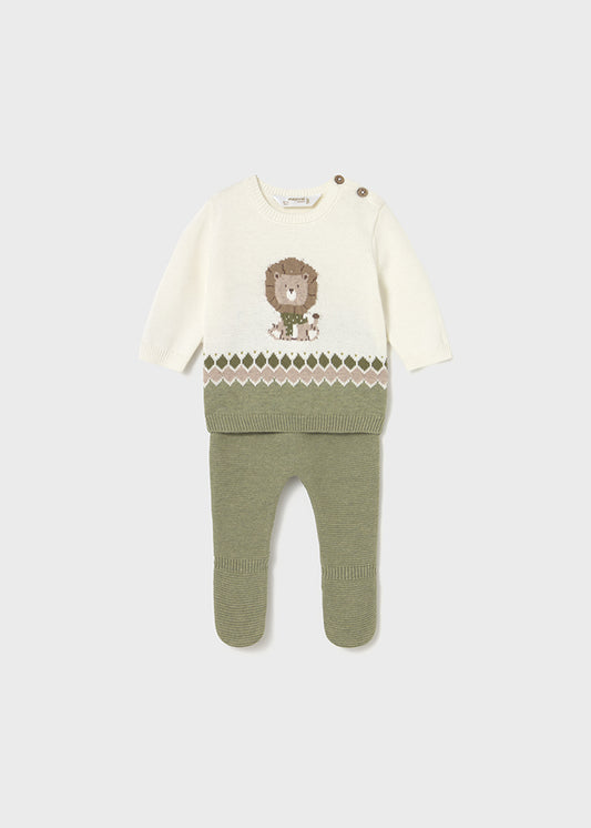 Conjunto polaina tricot