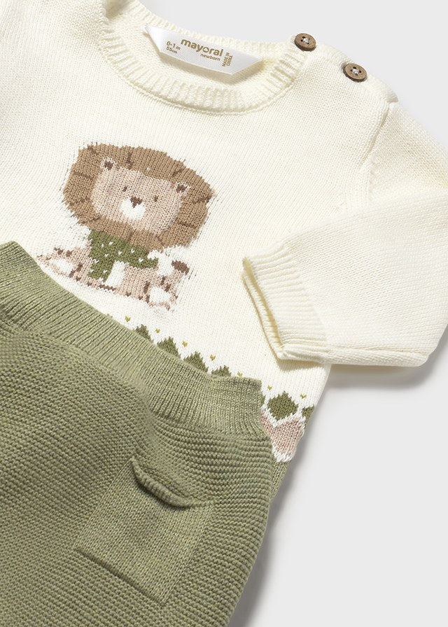 Conjunto polaina tricot