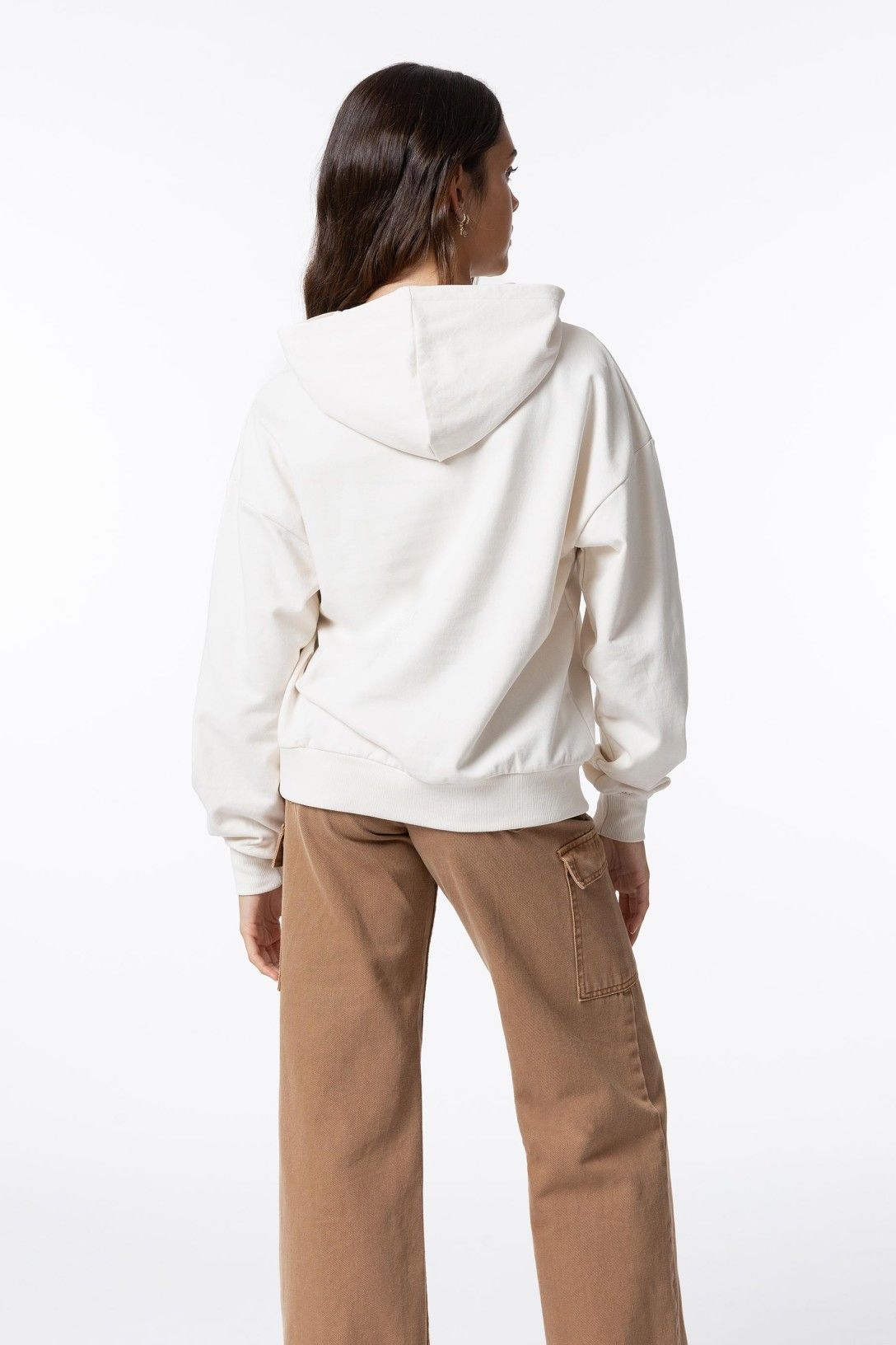 Sudadera Con Capucha Shorty Beig
