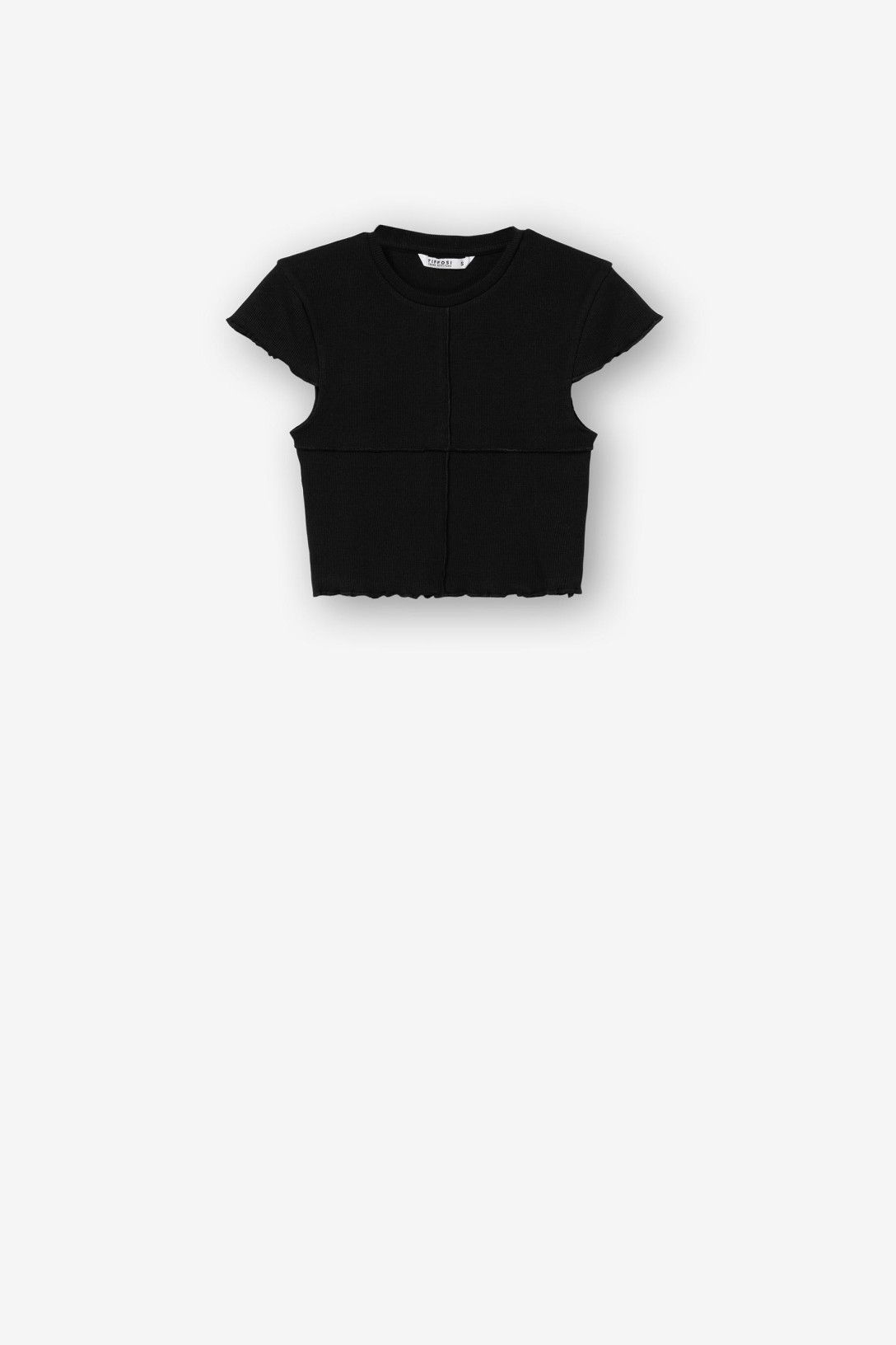 Camiseta canalé negra