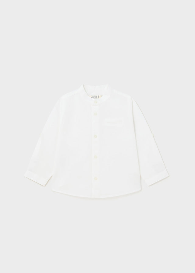 Camisa manga larga cuello mao