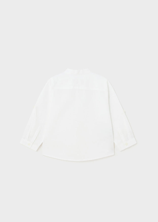 Camisa manga larga cuello mao