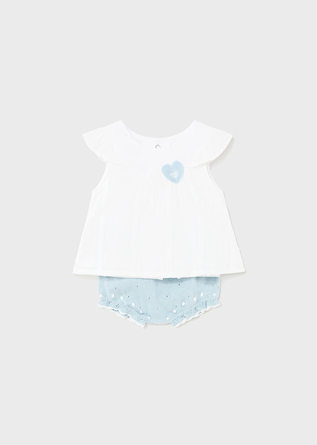 Conjunto vestir short tricot