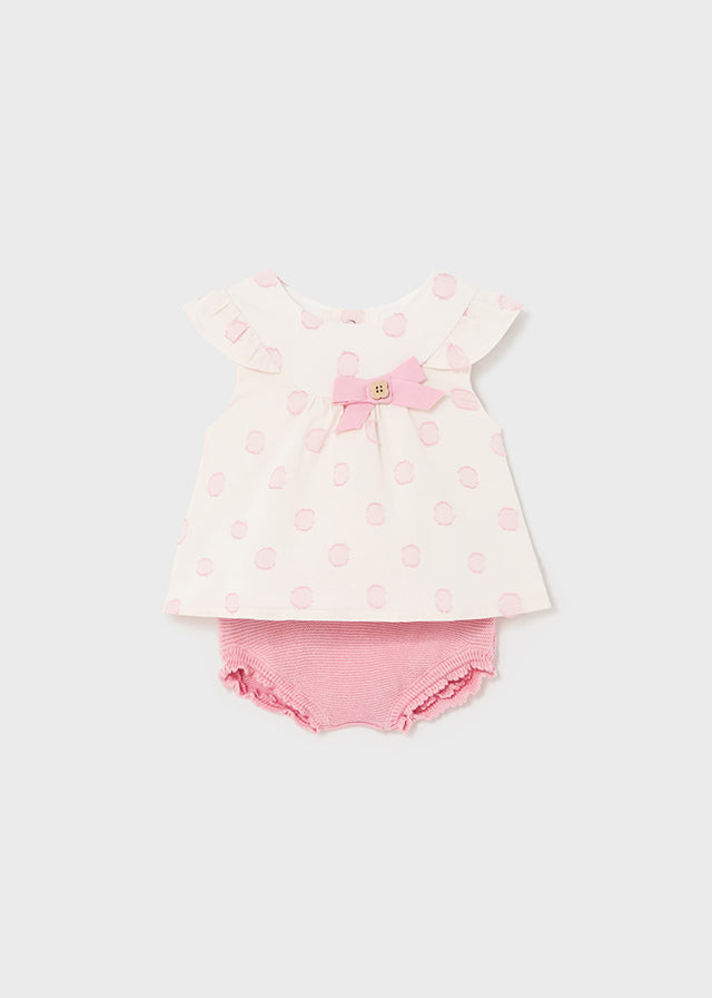 Conjunto vestir short tricot
