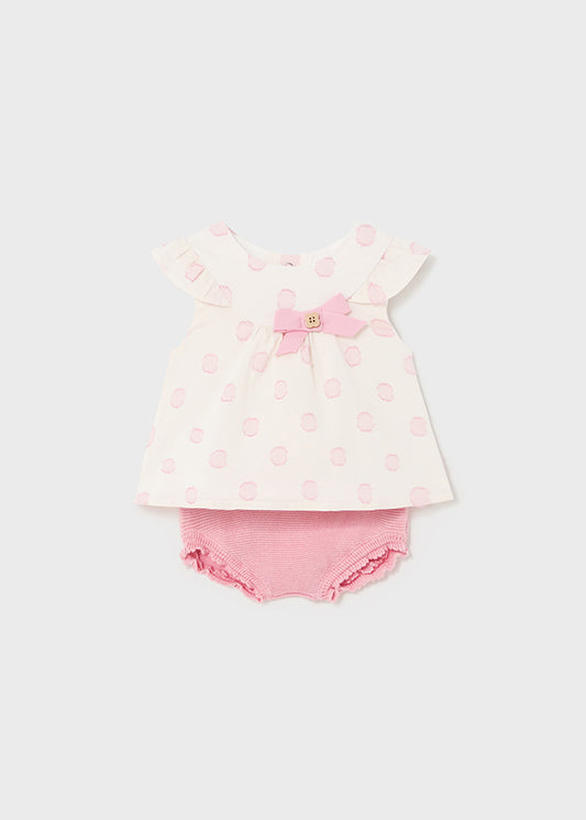 Conjunto vestir short tricot