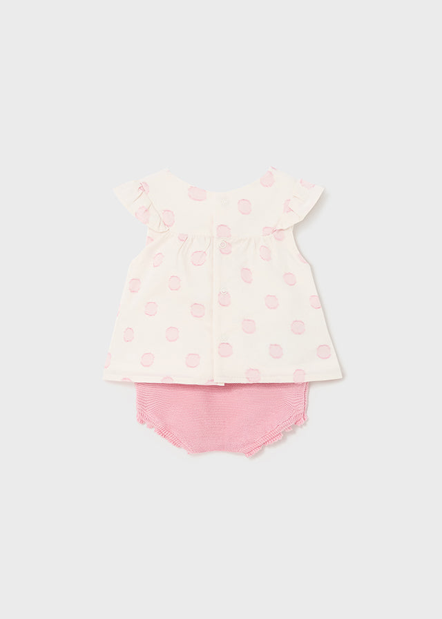 Conjunto vestir short tricot