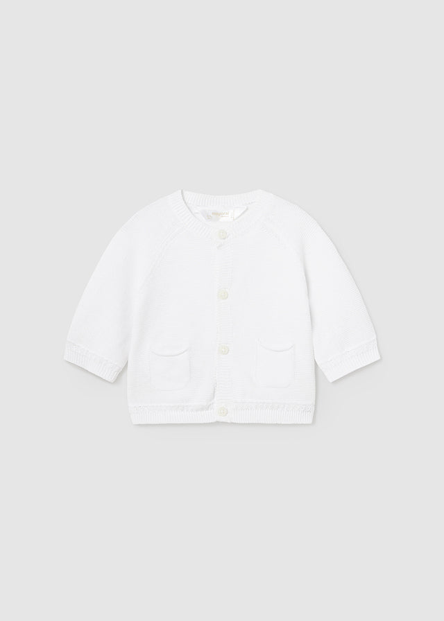 Cardigan tricot blanco