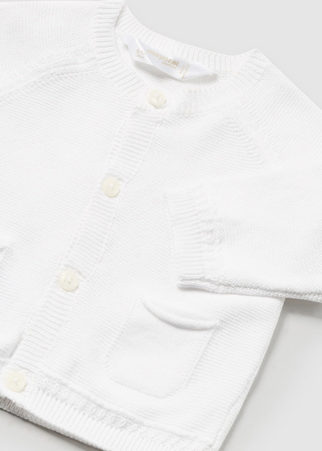 Cardigan tricot blanco