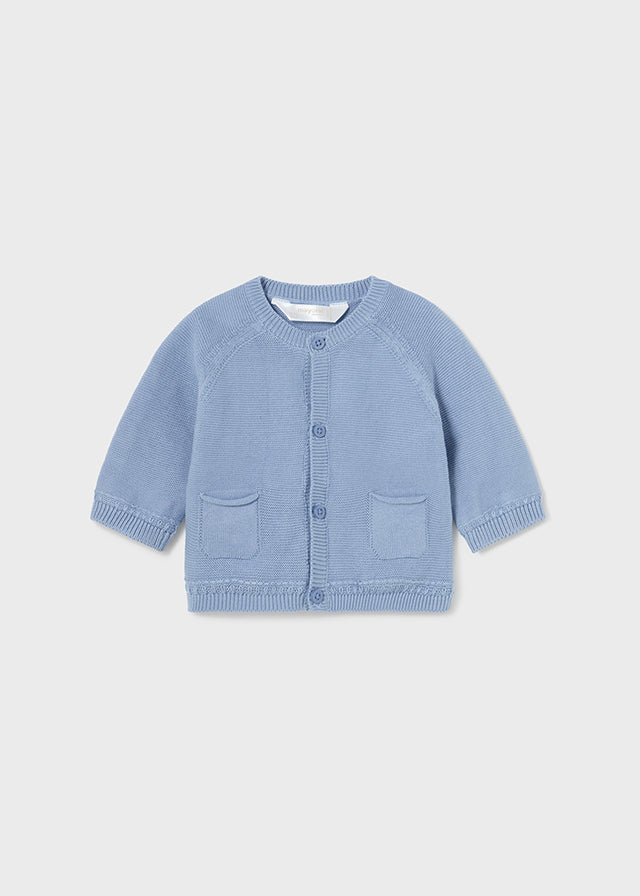 Cardigan tricot azul