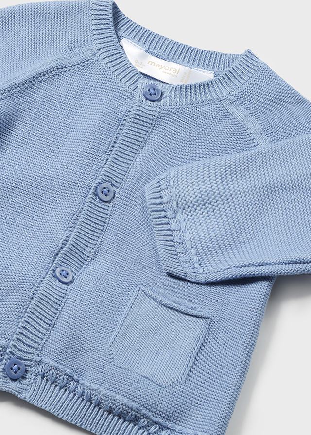 Cardigan tricot azul
