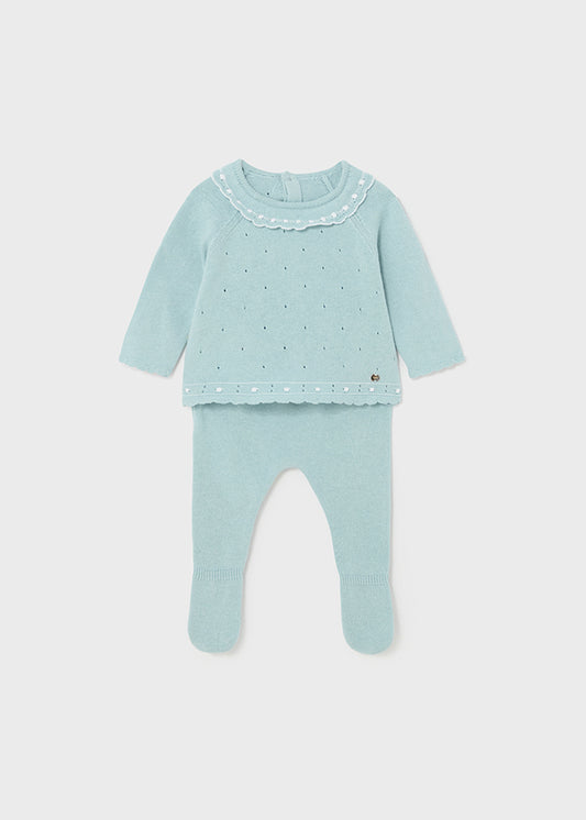 Conjunto polaina tricot
