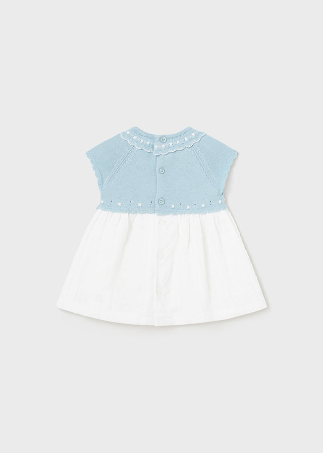 Vestido combinado tricot