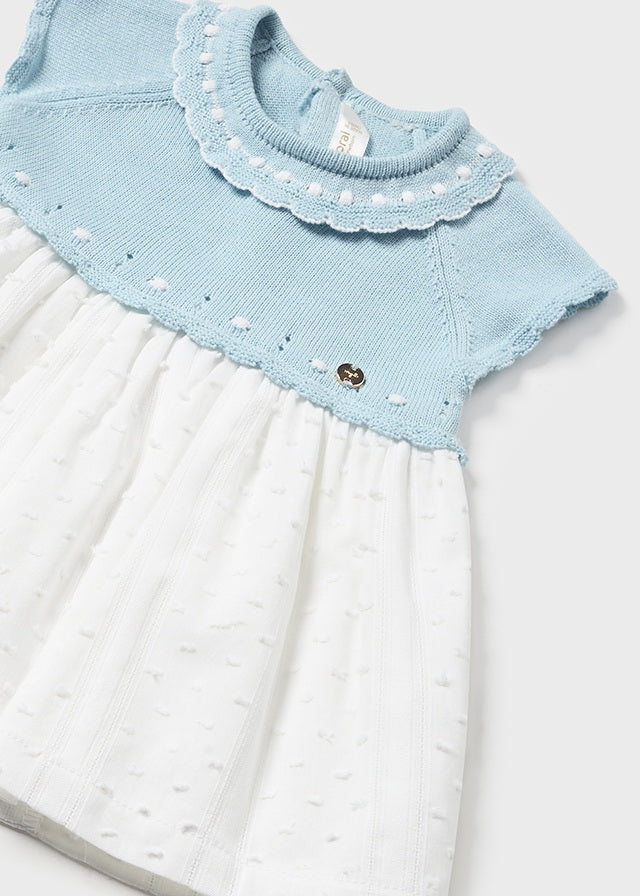 Vestido combinado tricot