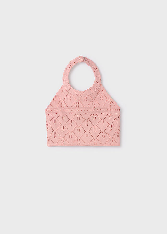 Top calado nude
