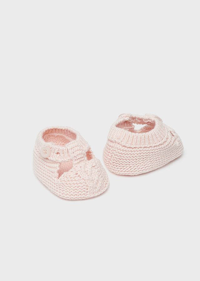 Patuco tricot en rosa nude.