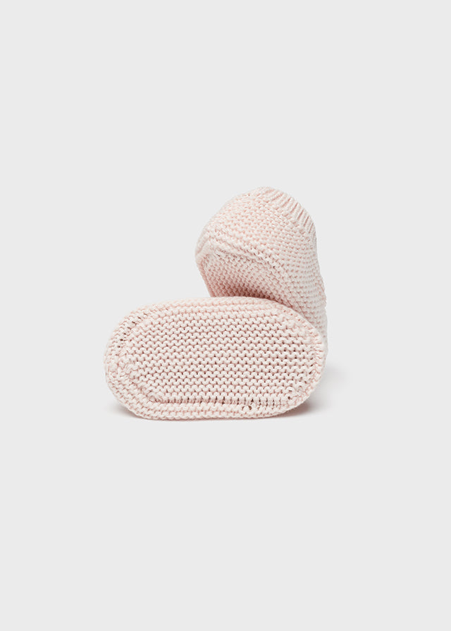 Patuco tricot en rosa nude.