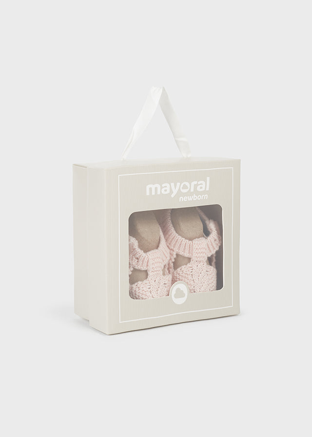 Patuco tricot en rosa nude.