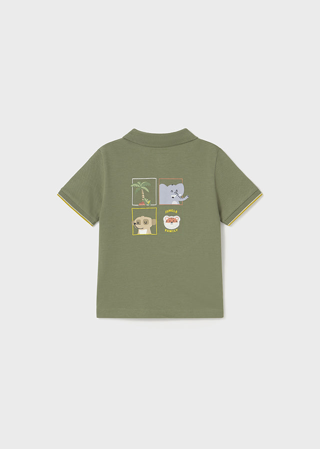 Polo verde con cuello