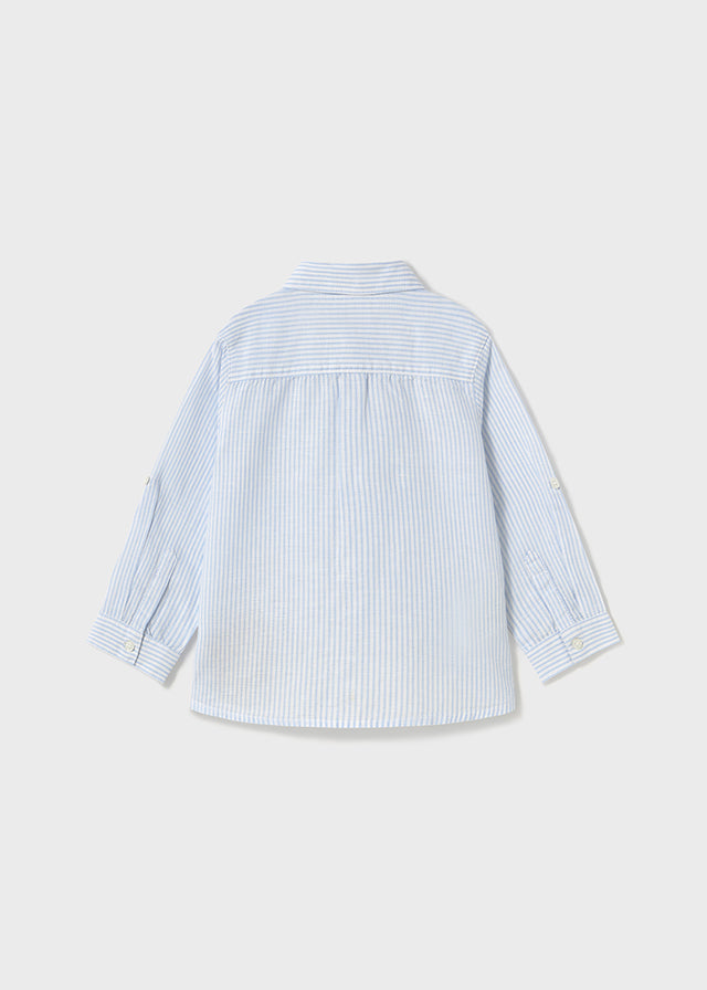 Camisa lino celeste