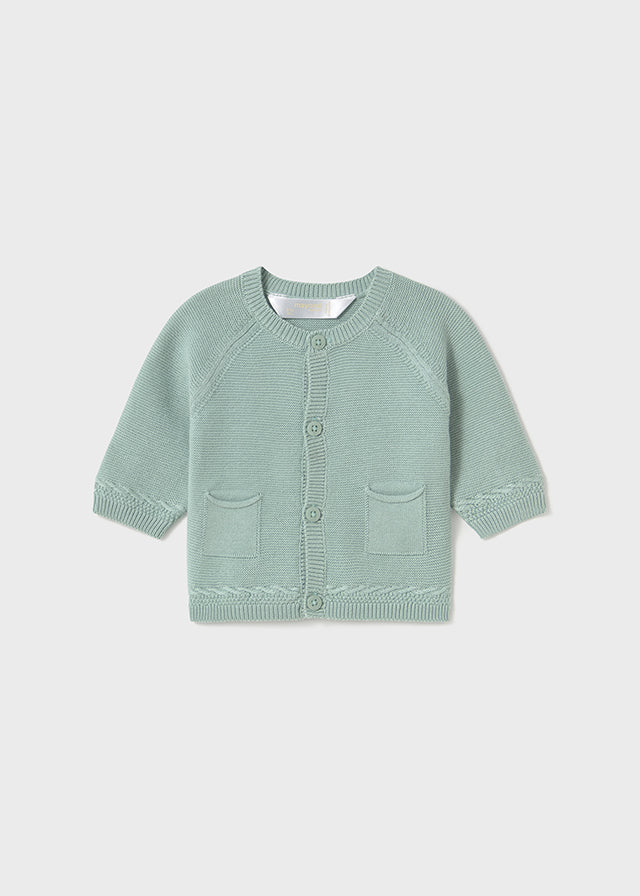 Cardigan tricot en color verde
