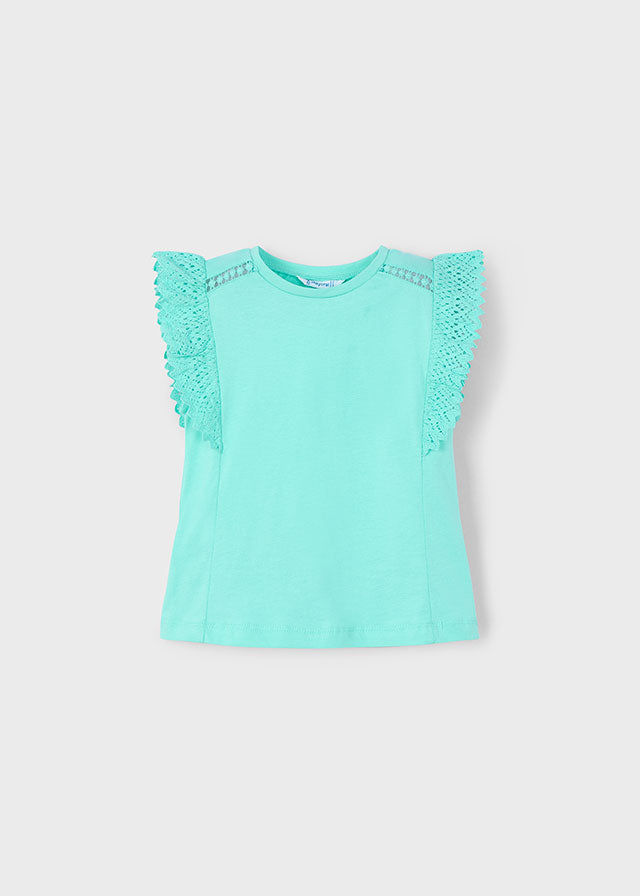 Camiseta manga crochet