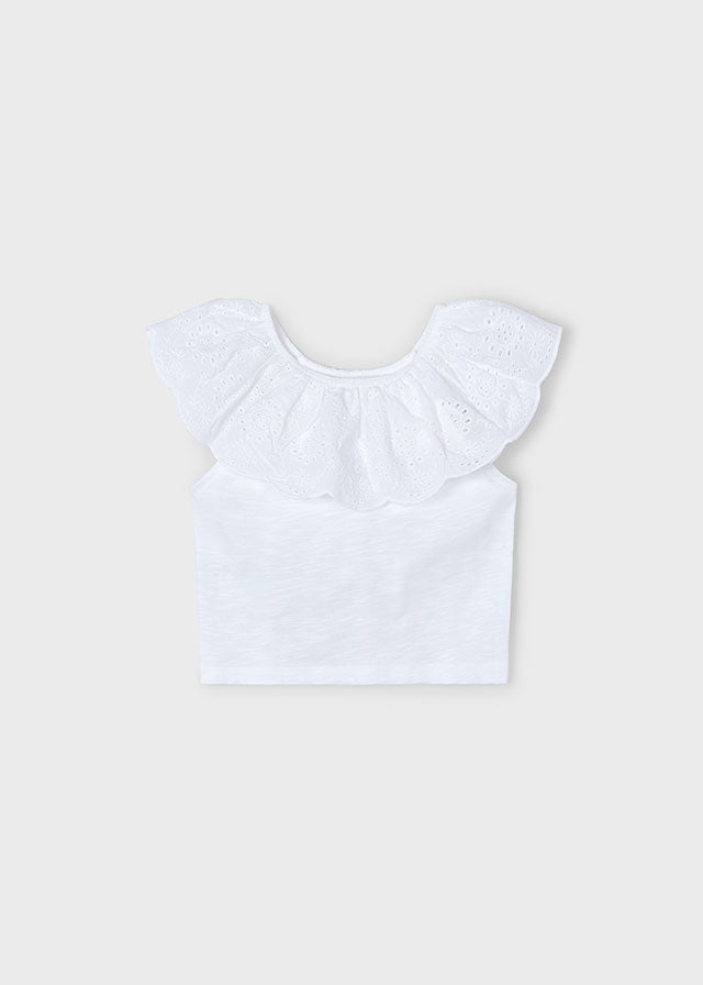 Camiseta combinada encaje