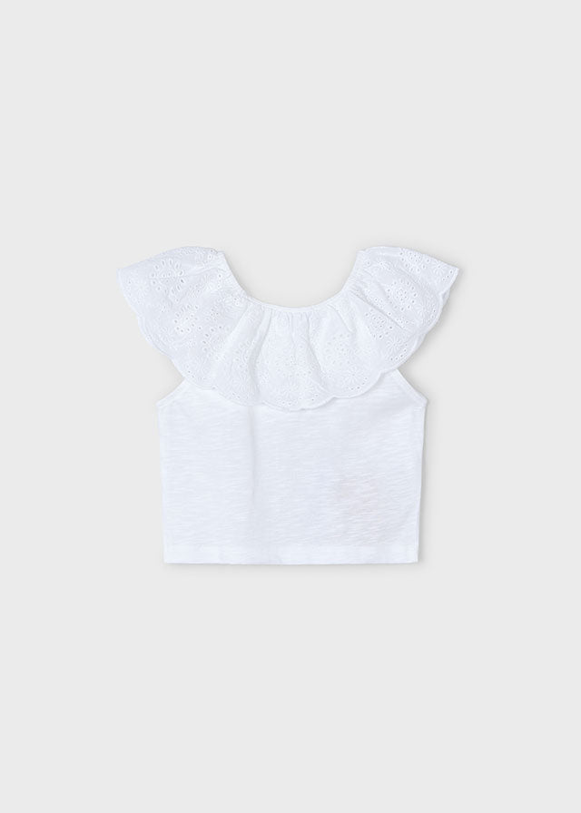 Camiseta combinada encaje