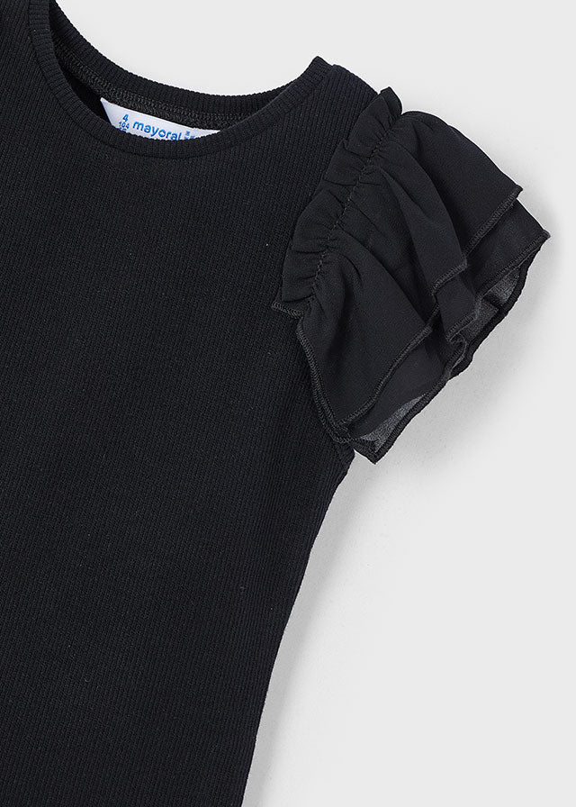 Camiseta combinada manga tul