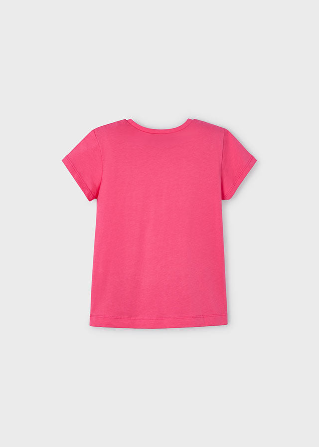 Camiseta estampada fucsia