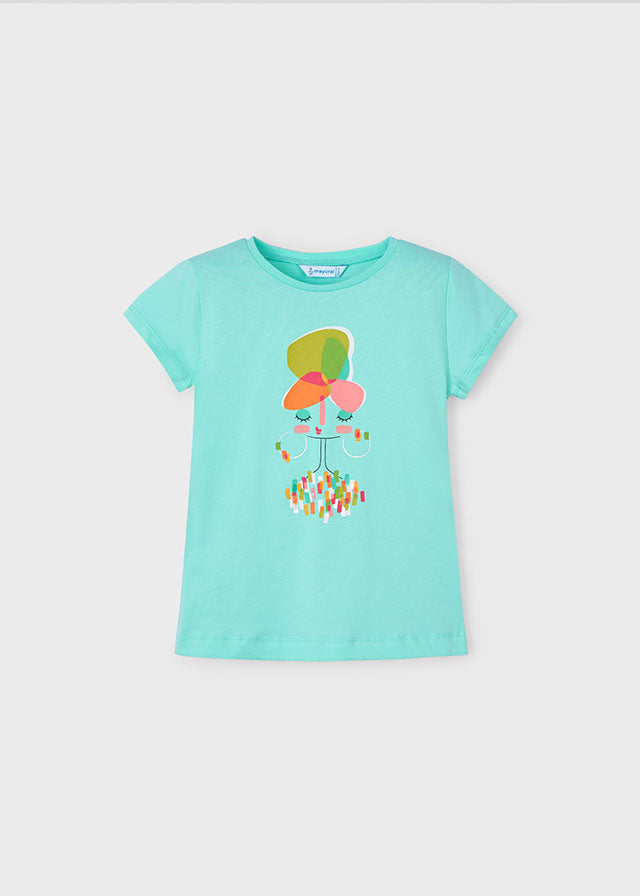 Camiseta estampada verde