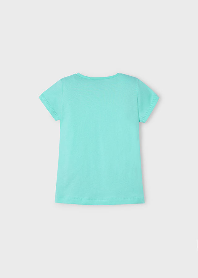 Camiseta estampada verde