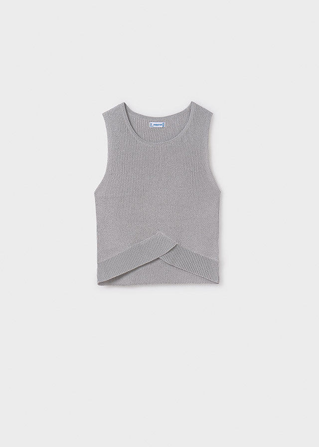 Top tricot canalé