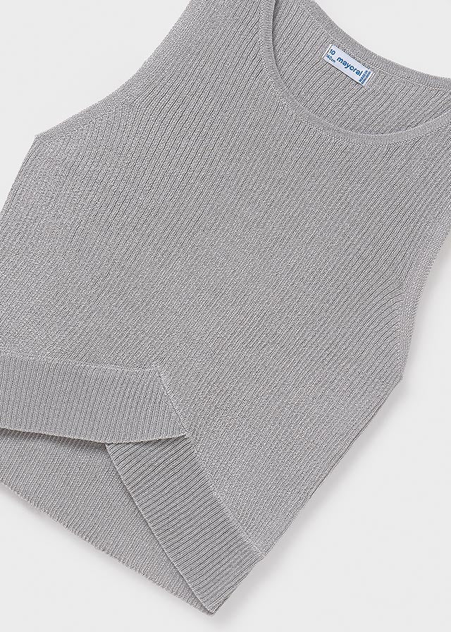 Top tricot canalé