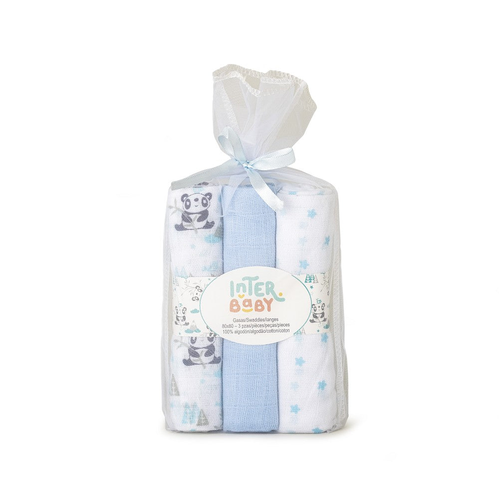 GASAS 80X80 MOD PANDA PACK 3 AZUL