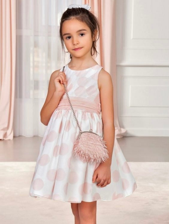 Vestido estampado topos