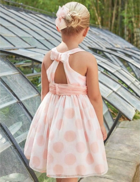 Vestido estampado topos