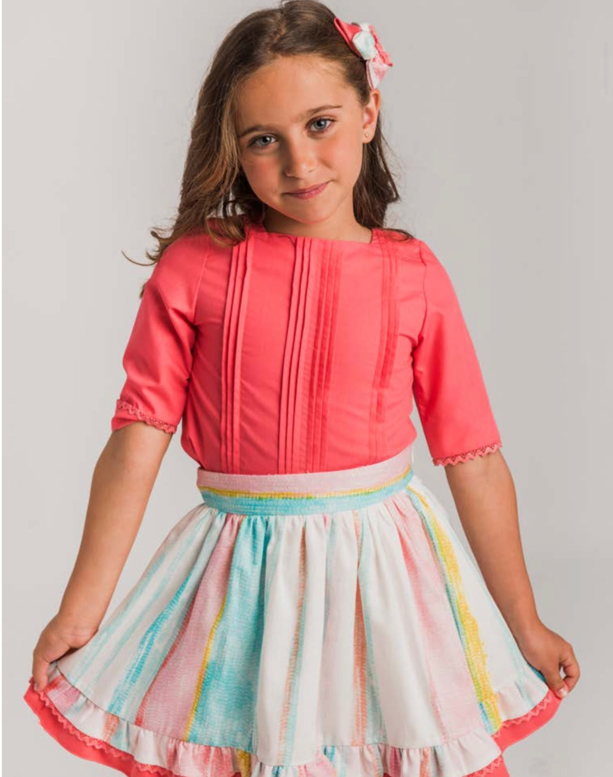 Conjunto blusa y falda