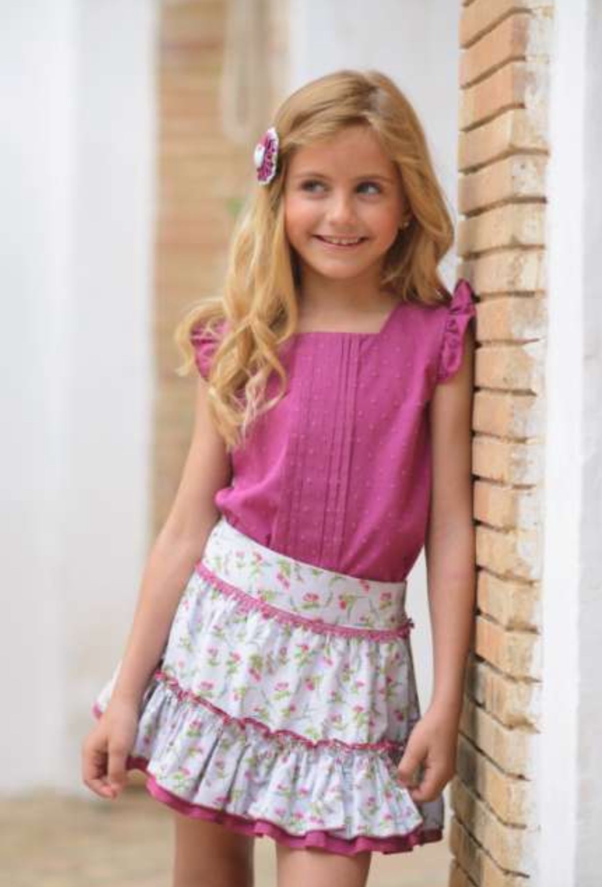 Conjunto blusa y falda