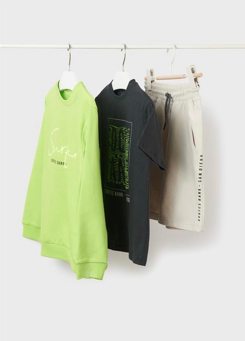 Conjunto sudadera, camiseta y pantalón