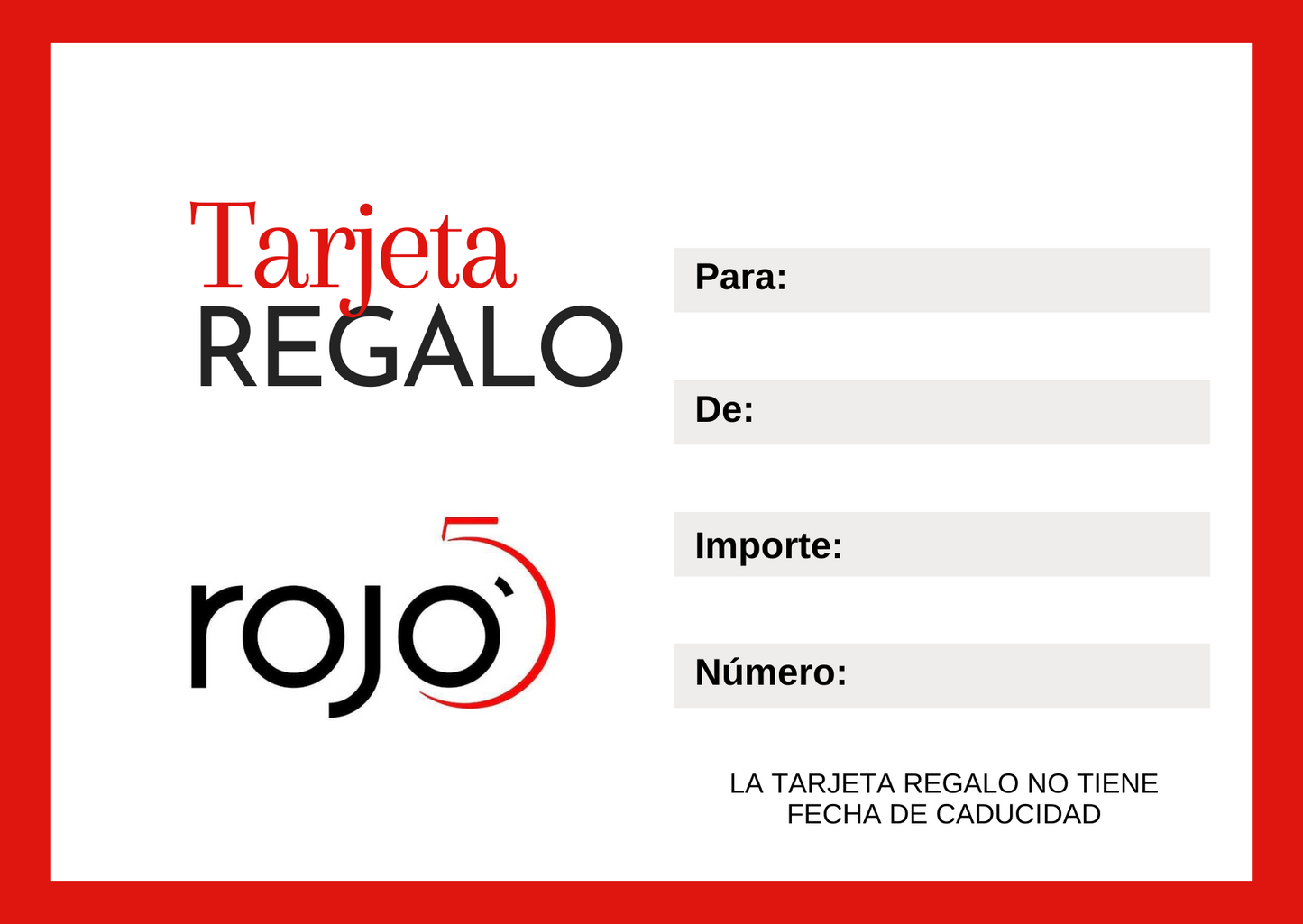 Tarjeta Regalo